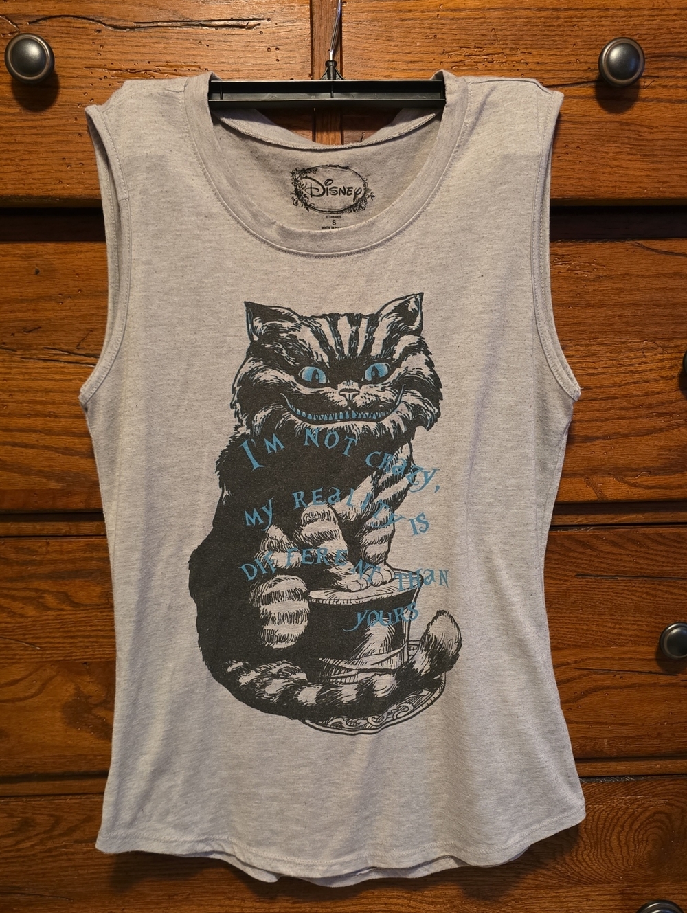 Disney Light Gray Sleeveless Cat Tank